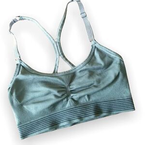 VS Victorias Secret Strappy Sport Bra Olive Green / Black